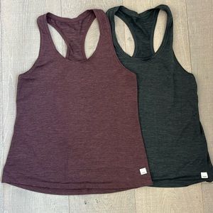 2 New Vuori Tanks NWOT Size Med/Large. See dimensions in photos.